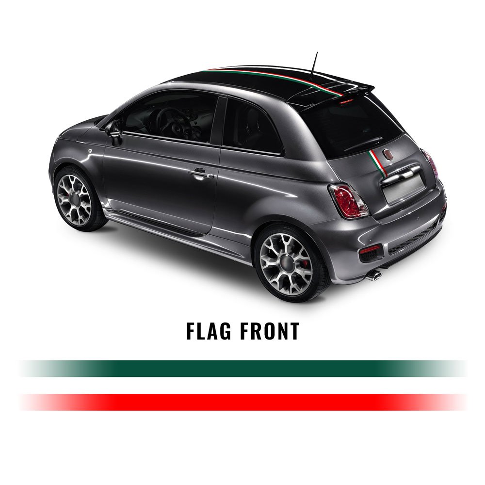 Fascia banda adesiva Tricolore bandiera Italiana Italia a strisce per auto 500 