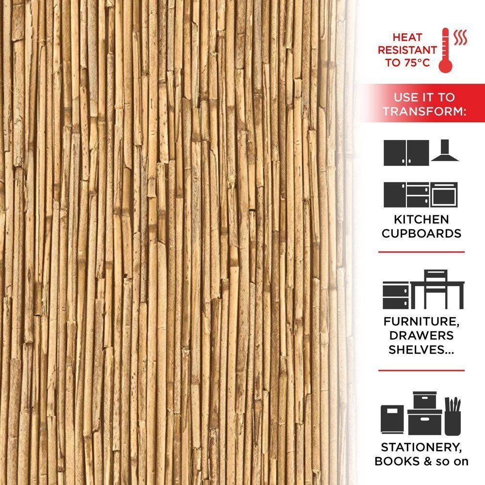 Pellicola Adesiva Effetto Bamboo 45 cm x 2 mt – Motorstile