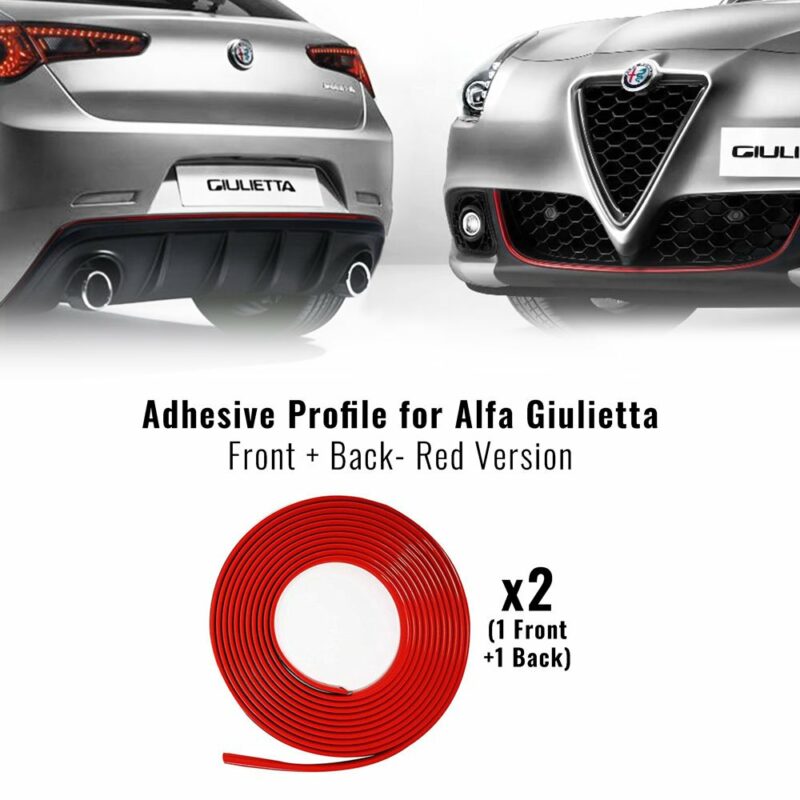 PROFILO ADESIVO GIULIETTA Paraurti Anteriore Blu Alfa Romeo Striscia Tuning  kit EUR 13,90 - PicClick IT