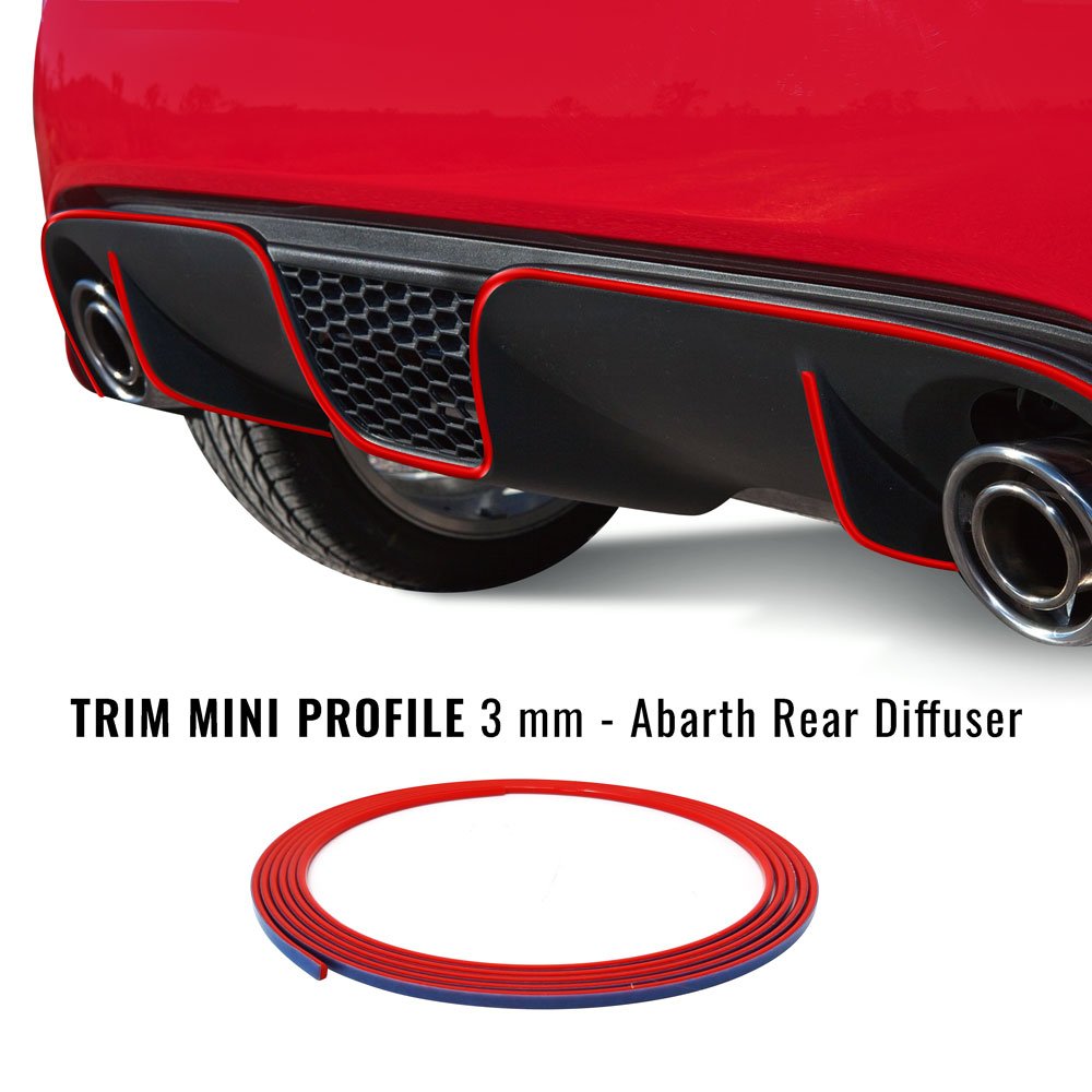 Profilo Adesivo per Paraurti Posteriore Fiat 500 Abarth – Motorstile