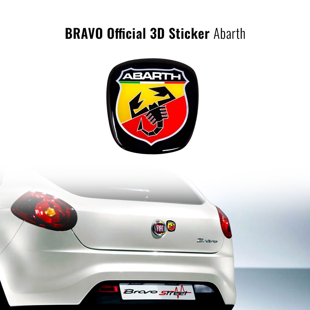 Adesivo Abarth 3D Ricambio Logo per Fiat Panda dopo il 2012 