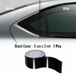 Black Cover Strisce Adesive Nero Lucido per Wrapping Cromature