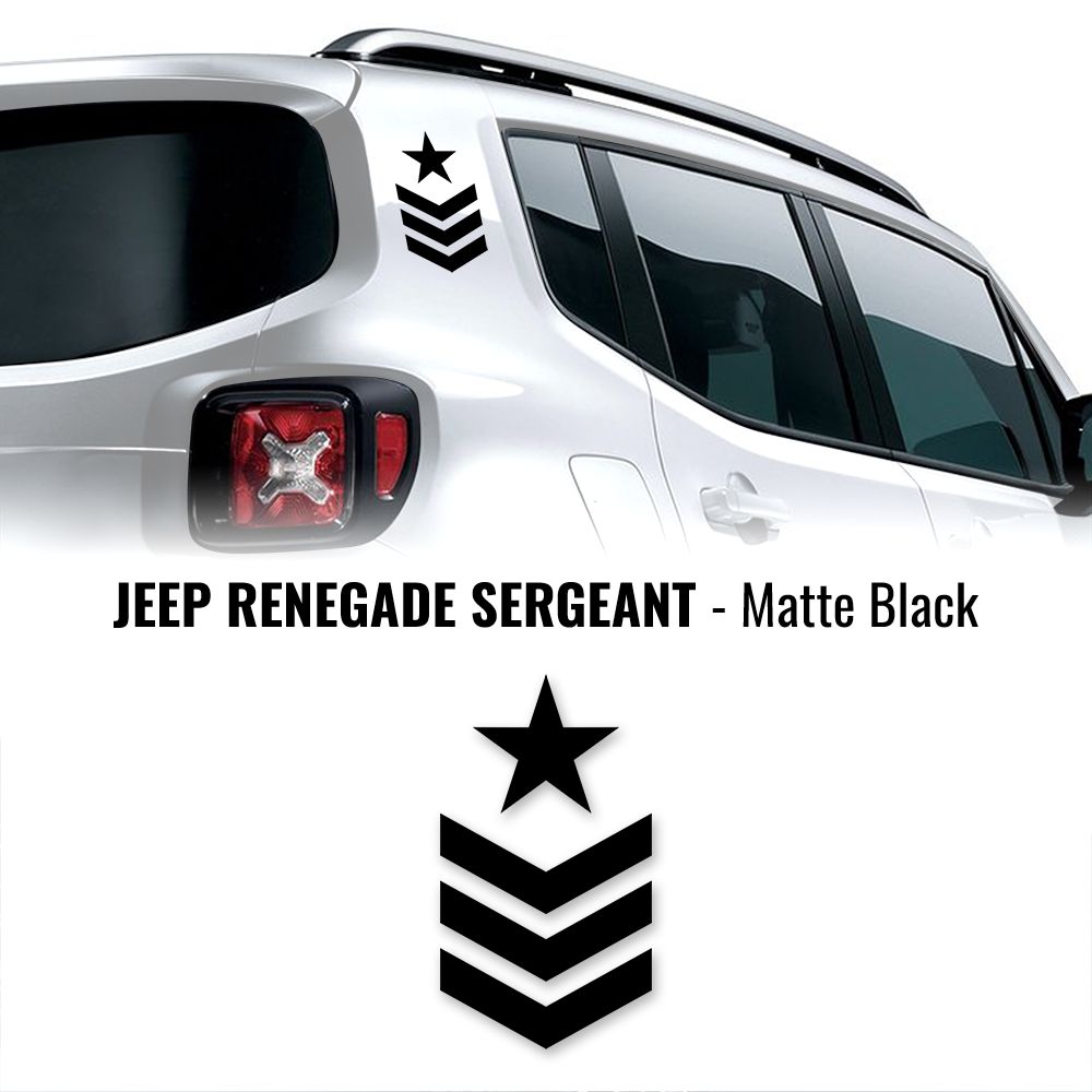 Adesivi Sergente Stella Army per Jeep Renegade, 2 Pezzi – Motorstile